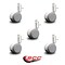 Service Caster 2 Inch MRI Safe Casters, 7/16 Grip Ring Stem, Set of 5, 5PK SCC-GR02S50-TPR-GRY-716138-MRI-5 - alternate 3